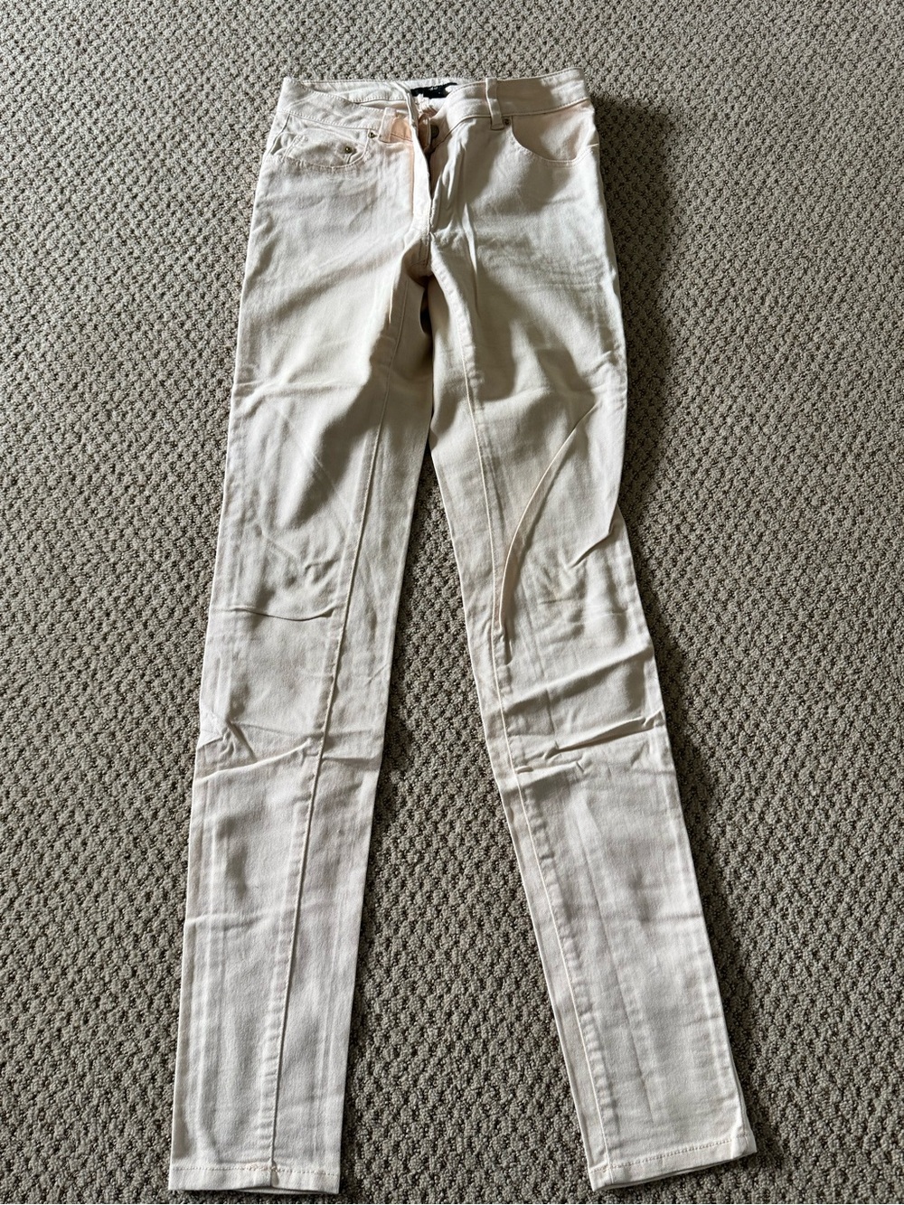 H&M Skinny Jeans in Off-White/Cream